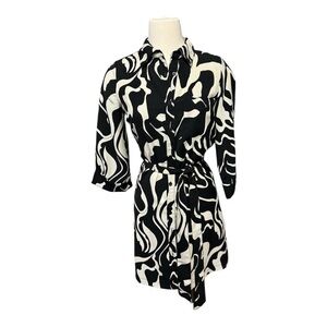 Stylish Black and White Women's Dress